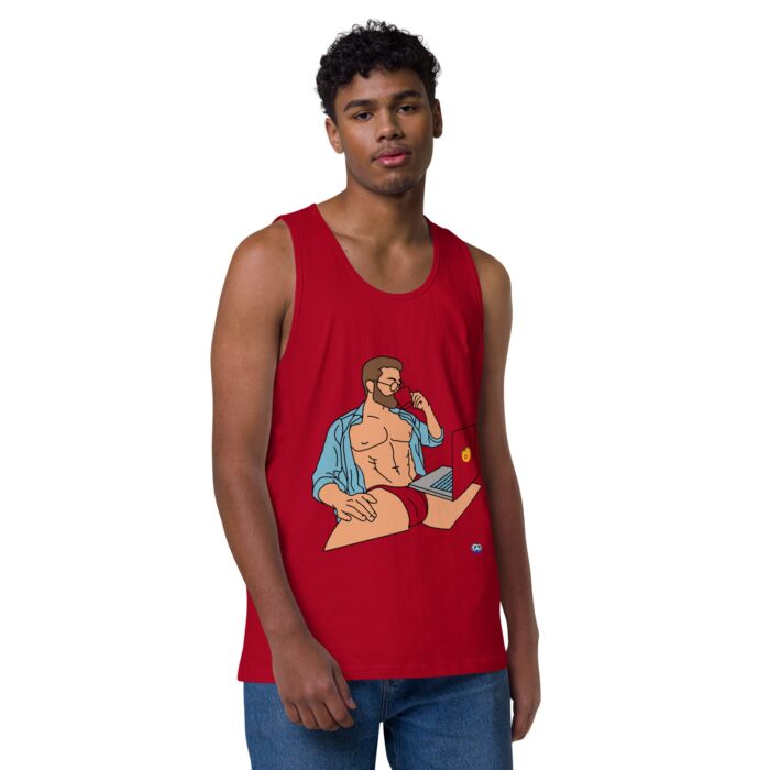 Men’s premium tank top - Work from Home - Image 10