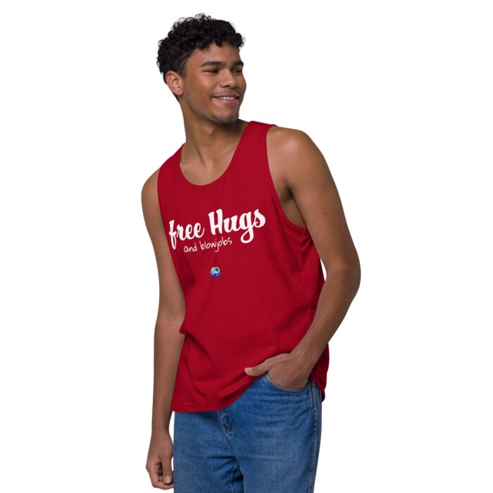 Men’s premium tank top - Free Hugs and Blowjobs - Image 12