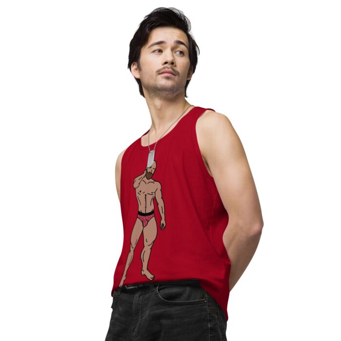 Men’s premium tank top - Leopard Bikini - Image 15