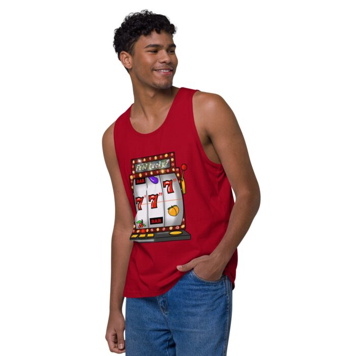 Men’s premium tank top - Lucky Seven Inches - Image 12