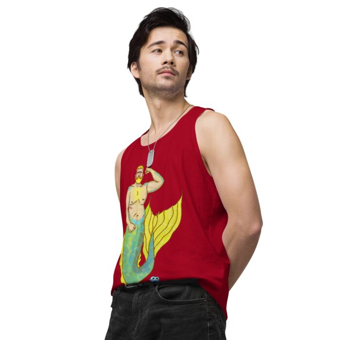 Men’s premium tank top - MerCub Yellow - Image 14