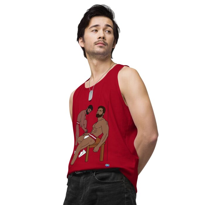 Men’s premium tank top - Steam Room Couple - Image 15