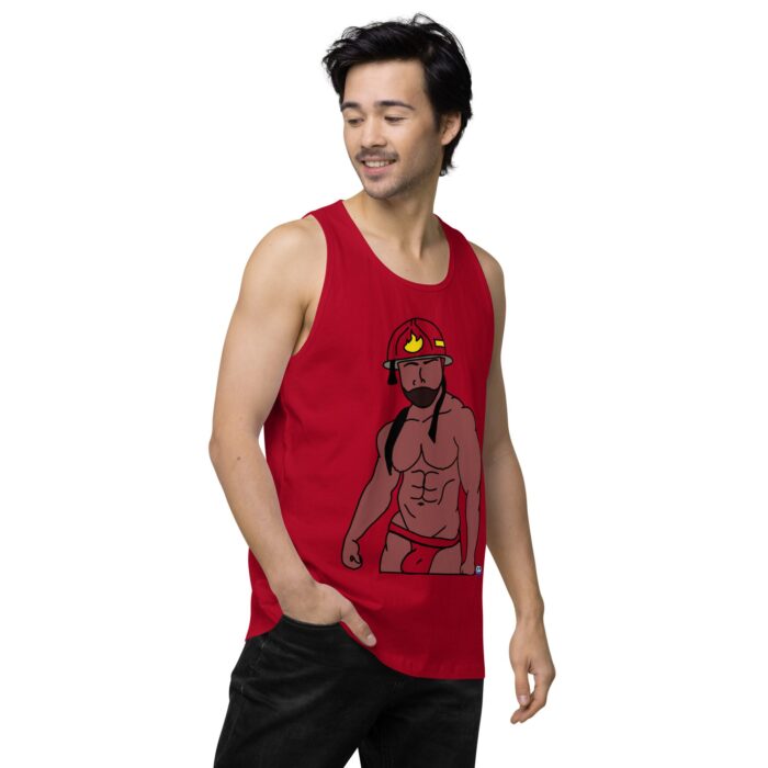 Men’s premium tank top - Fireman - Image 14