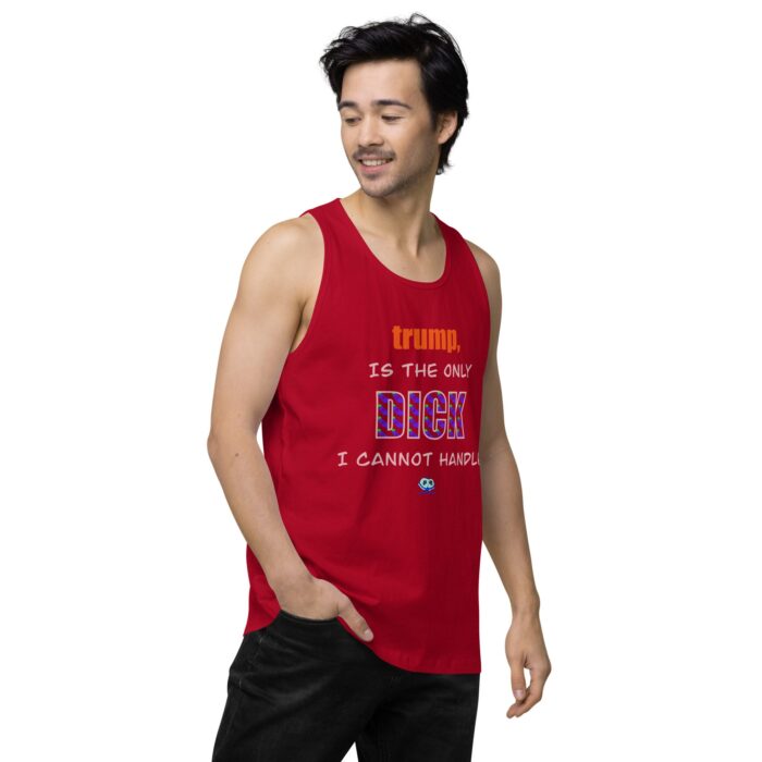 Men’s premium tank top - trump is a dick - Image 13