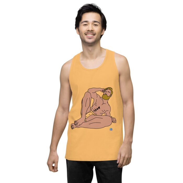 Men’s premium tank top - Blonde in Jock - Image 20