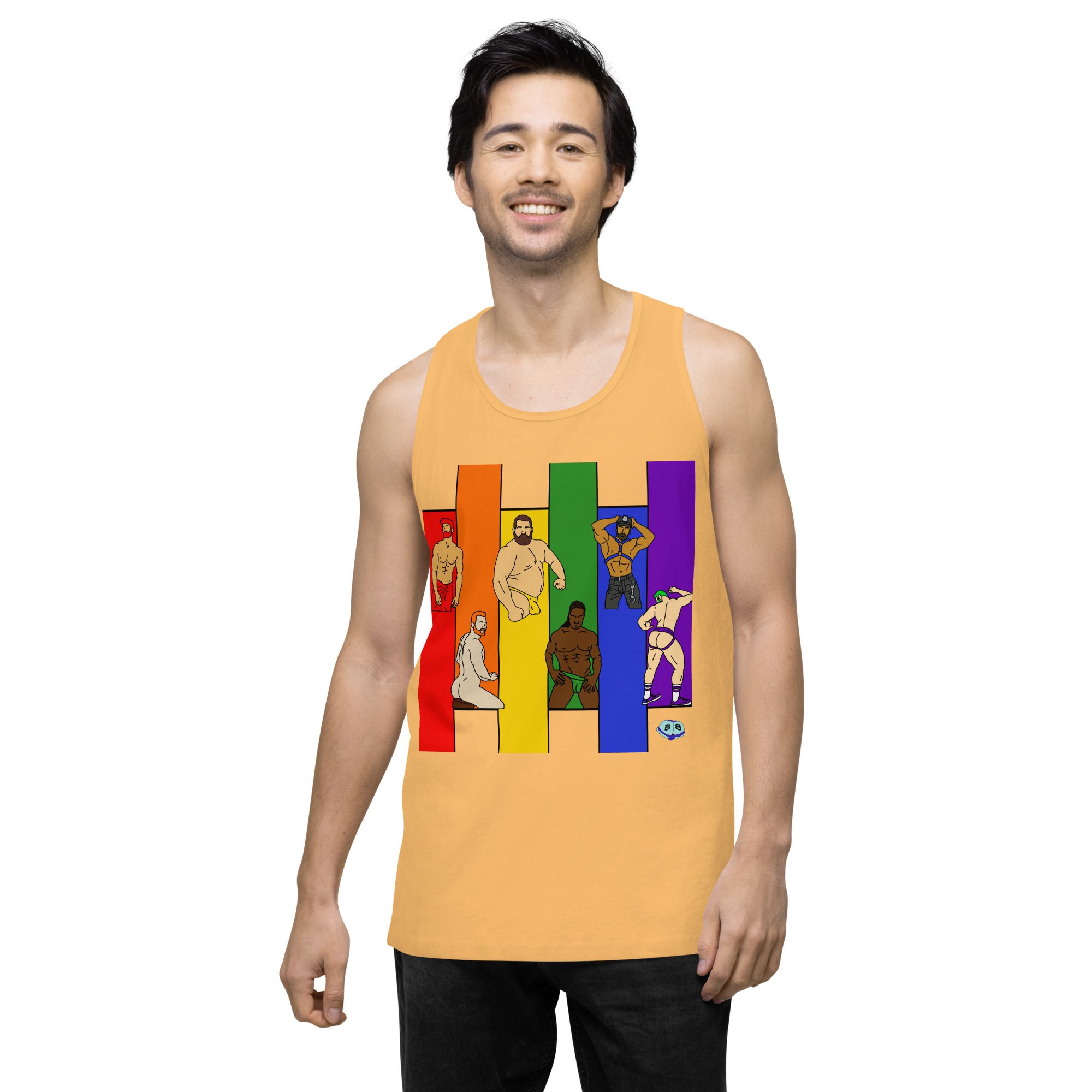 Men’s premium tank top - Pride Columns - Image 21
