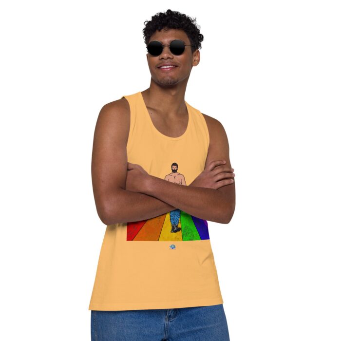 Men’s premium tank top - Rainbow Road - Image 38