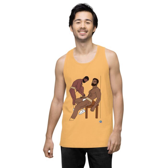 Men’s premium tank top - Steam Room Couple - Image 47