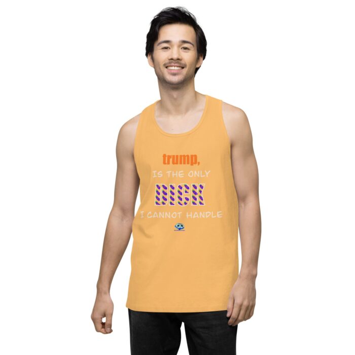 Men’s premium tank top - trump is a dick - Image 47