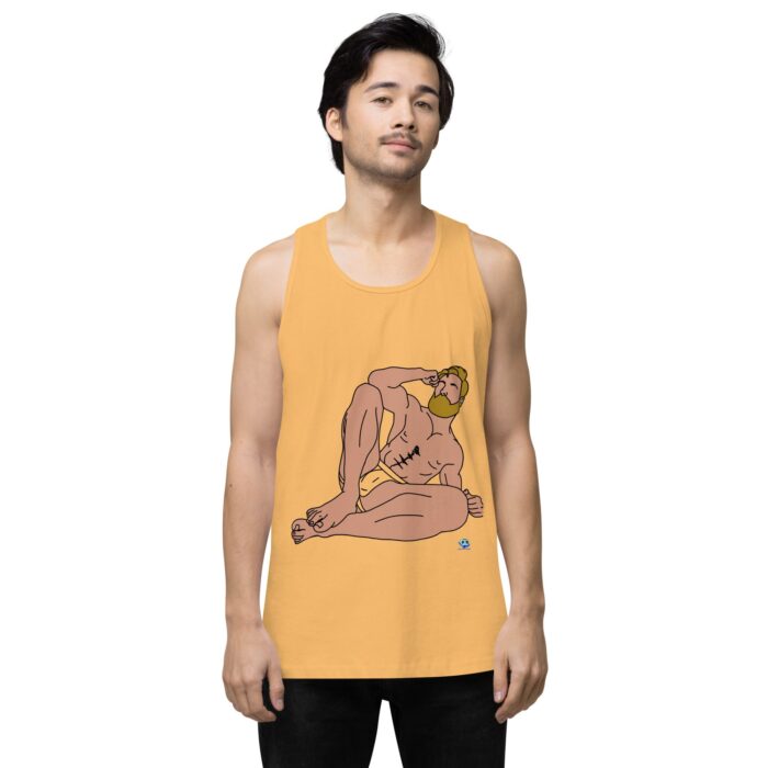 Men’s premium tank top - Blonde in Jock - Image 19