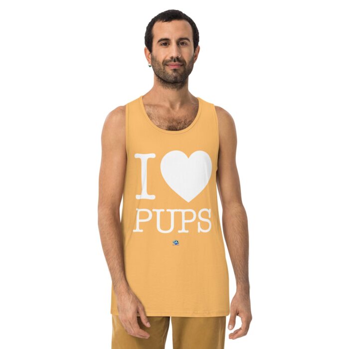 Men’s premium tank top - I Heart Pups - Image 19