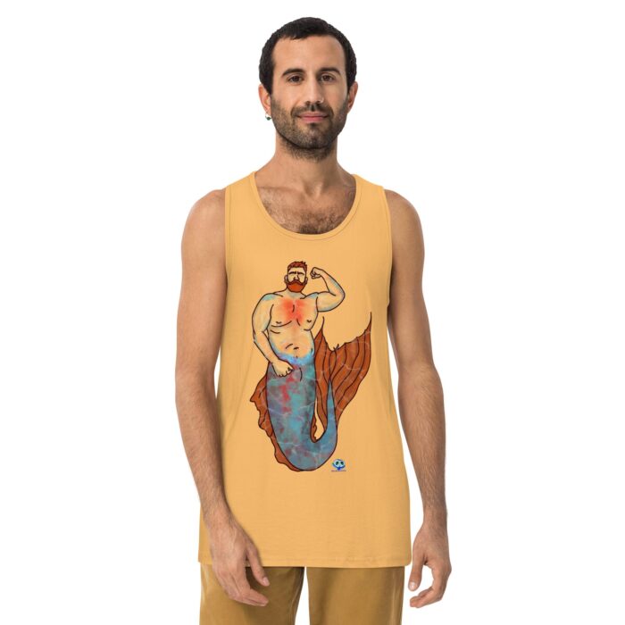 Men’s premium tank top - MerCub Orange - Image 10