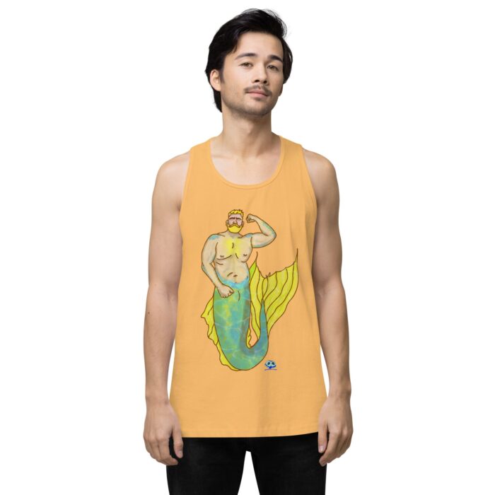 Men’s premium tank top - MerCub Yellow - Image 46