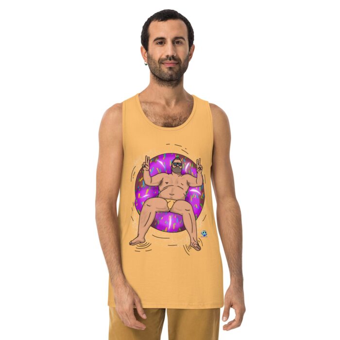 Men’s premium tank top - Peace, Love, and Doughnuts - Image 11