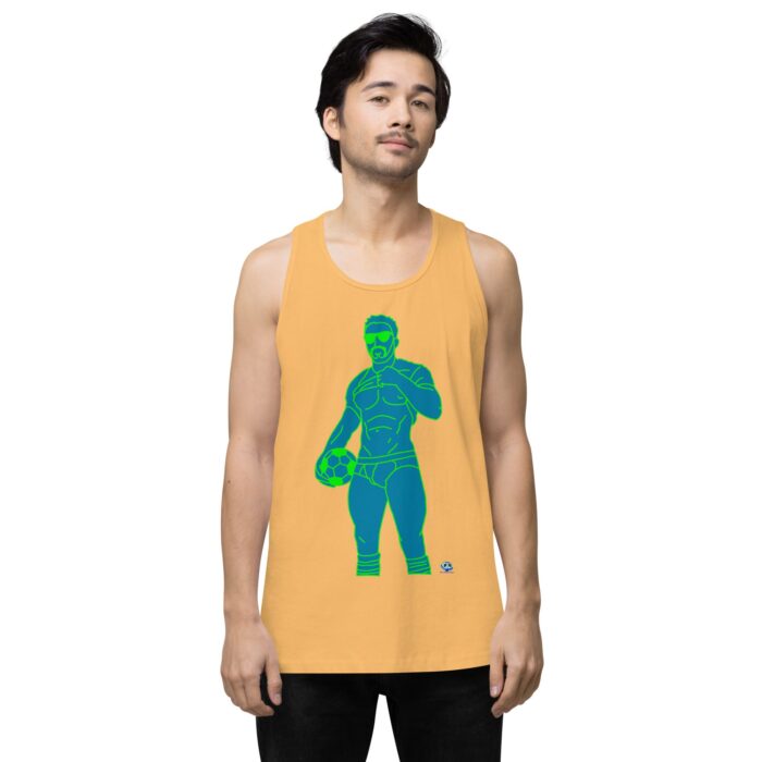 Men’s premium tank top - Pop Art Soccer Player - Image 46