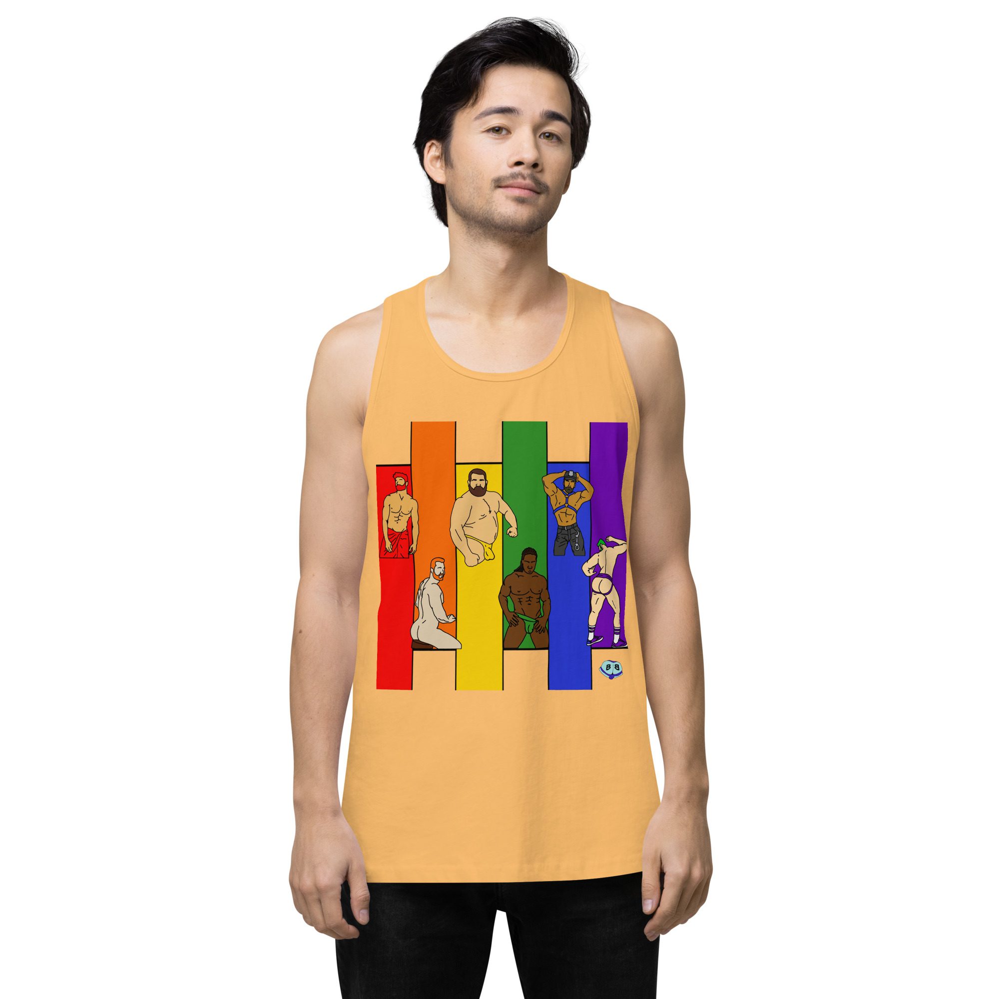 Men’s premium tank top - Pride Columns - Image 20