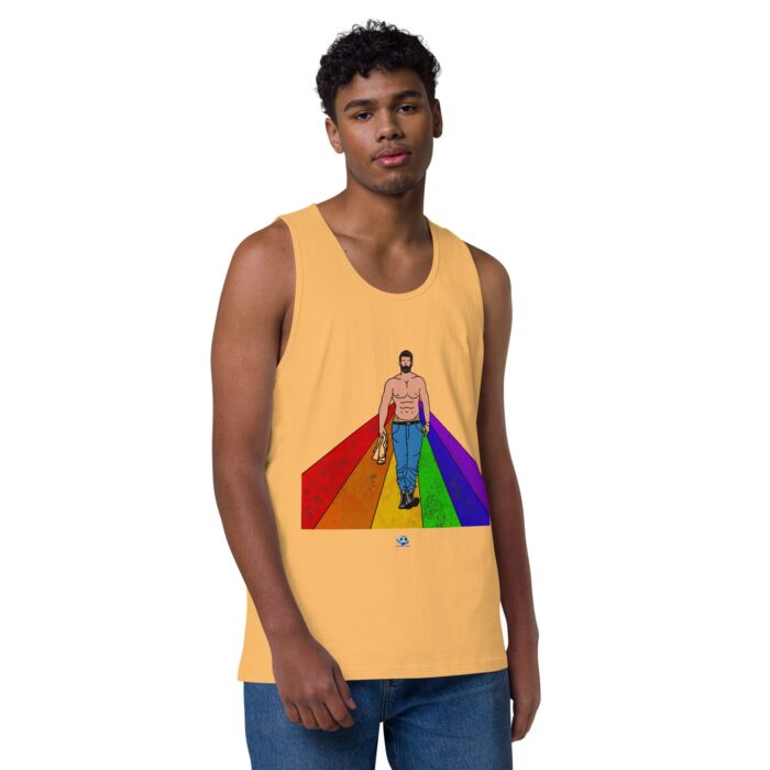 Men’s premium tank top - Rainbow Road - Image 37