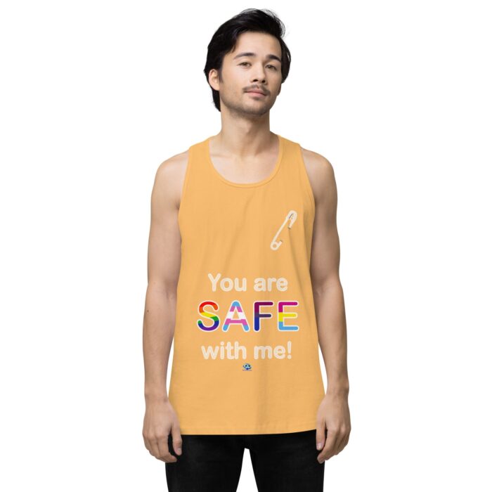 Men’s premium tank top - Safe with me - Image 46