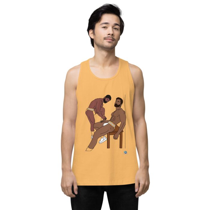 Men’s premium tank top - Steam Room Couple - Image 46