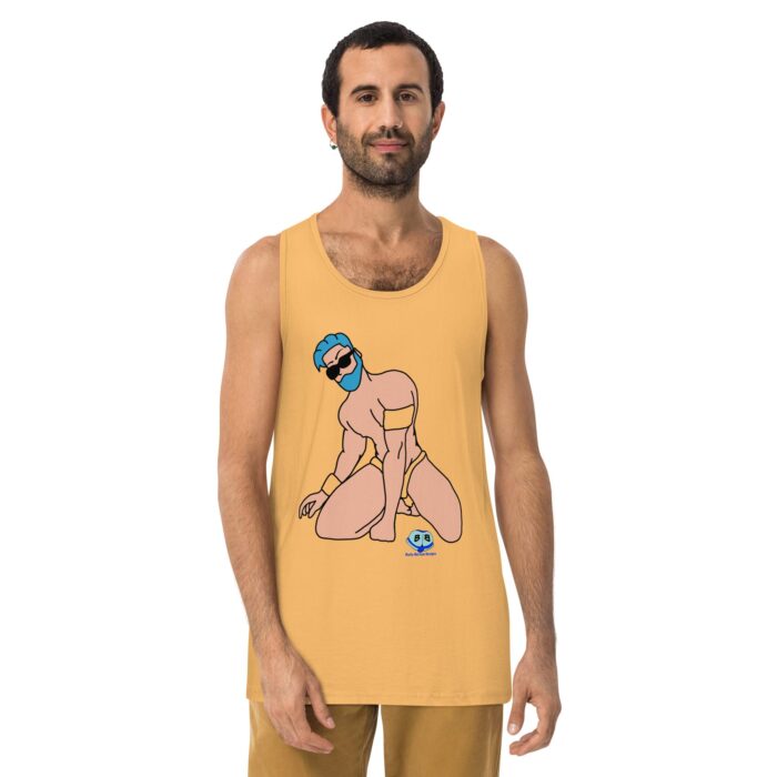 Men’s premium tank top - Blue Hair Armband - Image 17