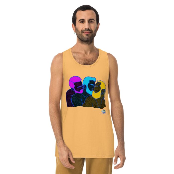 Men’s premium tank top - Throuple Pop Art - Image 19