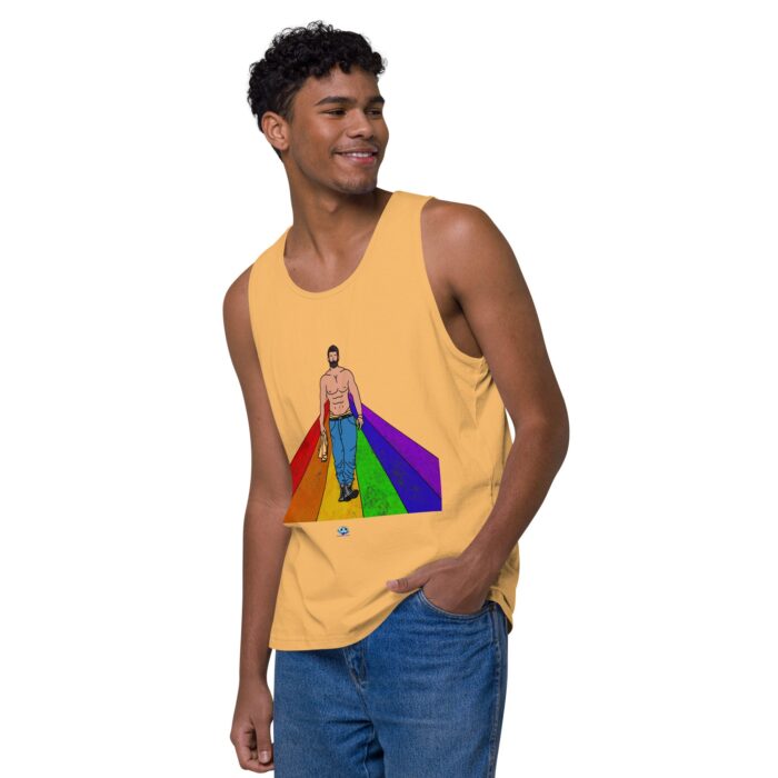 Men’s premium tank top - Rainbow Road - Image 39