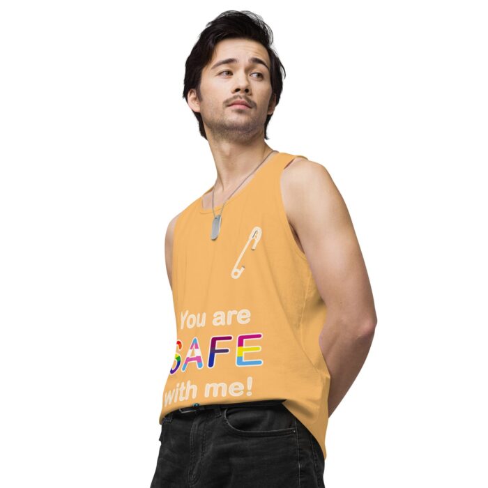 Men’s premium tank top - Safe with me - Image 49
