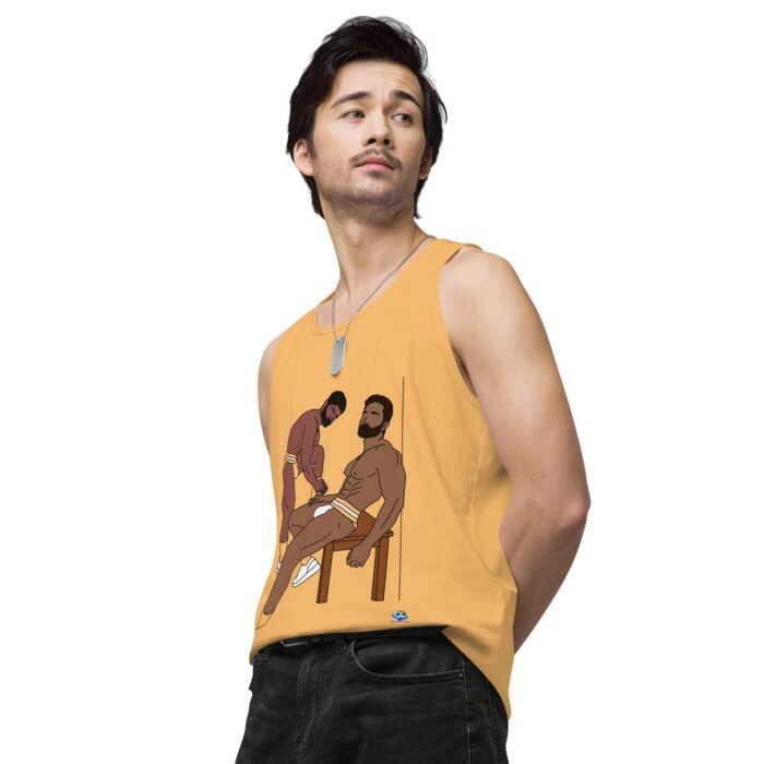 Men’s premium tank top - Steam Room Couple - Image 49