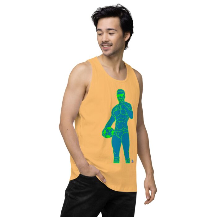 Men’s premium tank top - Pop Art Soccer Player - Image 48