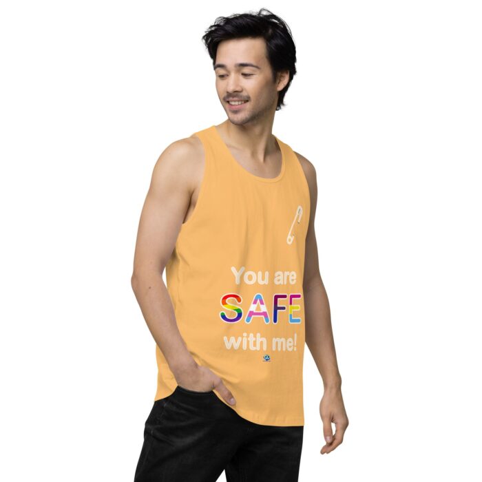 Men’s premium tank top - Safe with me - Image 48
