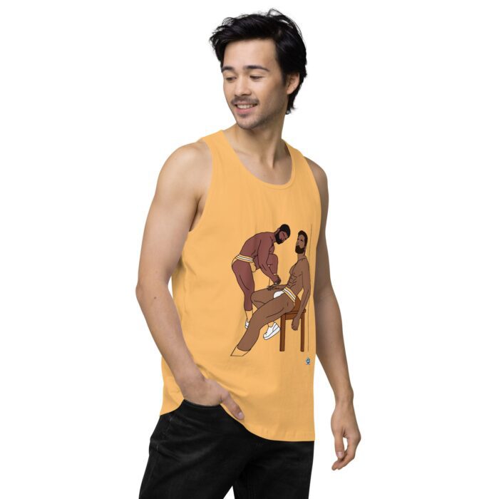 Men’s premium tank top - Steam Room Couple - Image 48