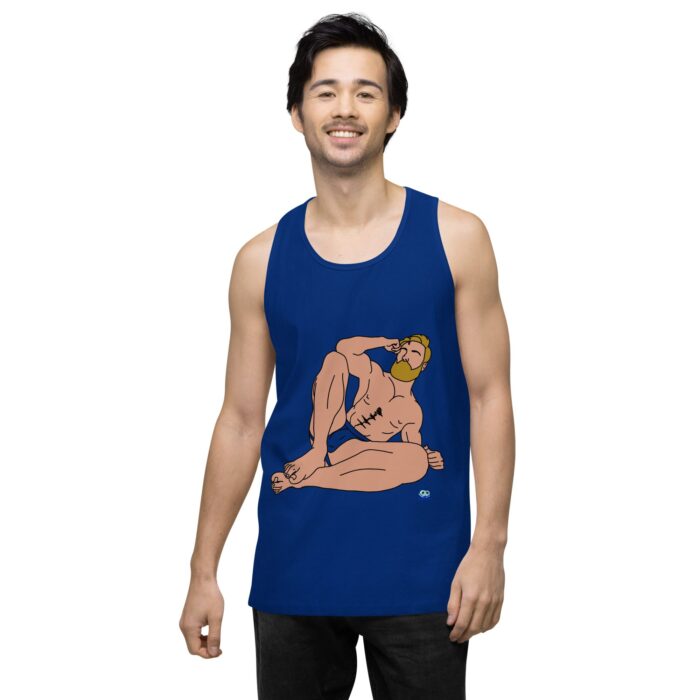 Men’s premium tank top - Blonde in Jock - Image 5