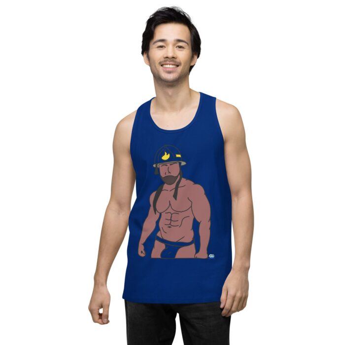 Men’s premium tank top - Fireman - Image 8