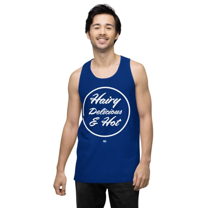 Men’s premium tank top - Hot Hairy Delicious - Image 5