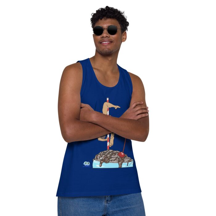 Men’s premium tank top - Milkshake - Image 6