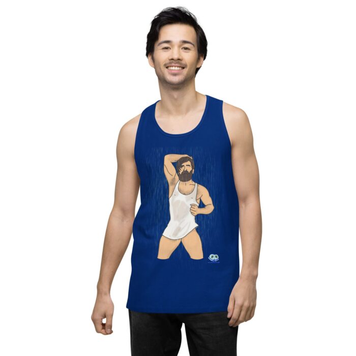 Men’s premium tank top - Rain - Image 5