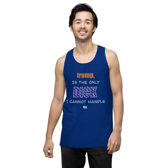 Men’s premium tank top - trump is a dick - Image 7