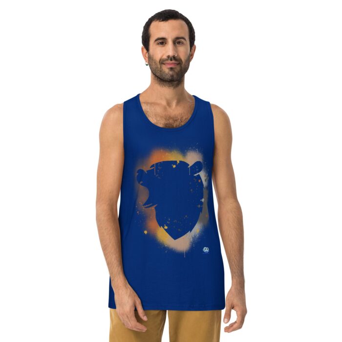 Men’s premium tank top - Bear Paint - Image 3