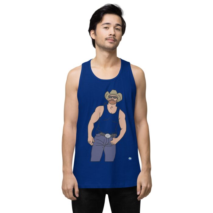Men’s premium tank top - Cowboy Blues - Image 4