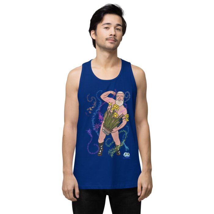 Men’s premium tank top - Flower Power - Image 7