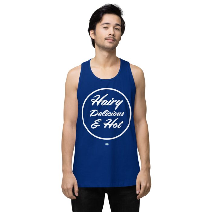 Men’s premium tank top - Hot Hairy Delicious - Image 4