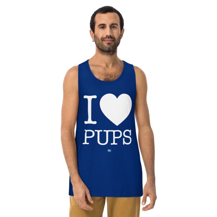 Men’s premium tank top - I Heart Pups - Image 4