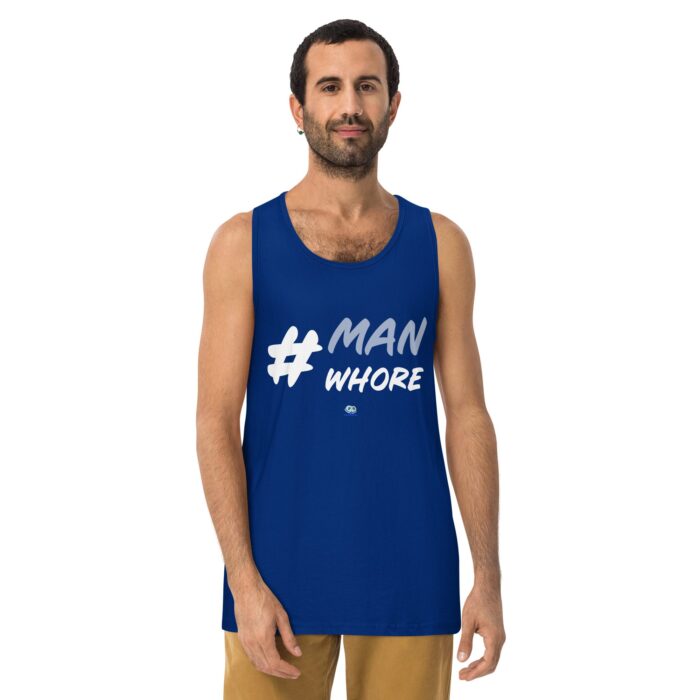 Men’s premium tank top - Man Whore - Image 3