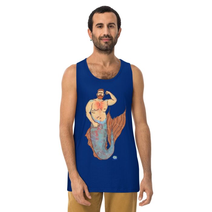 Men’s premium tank top - MerCub Orange - Image 3