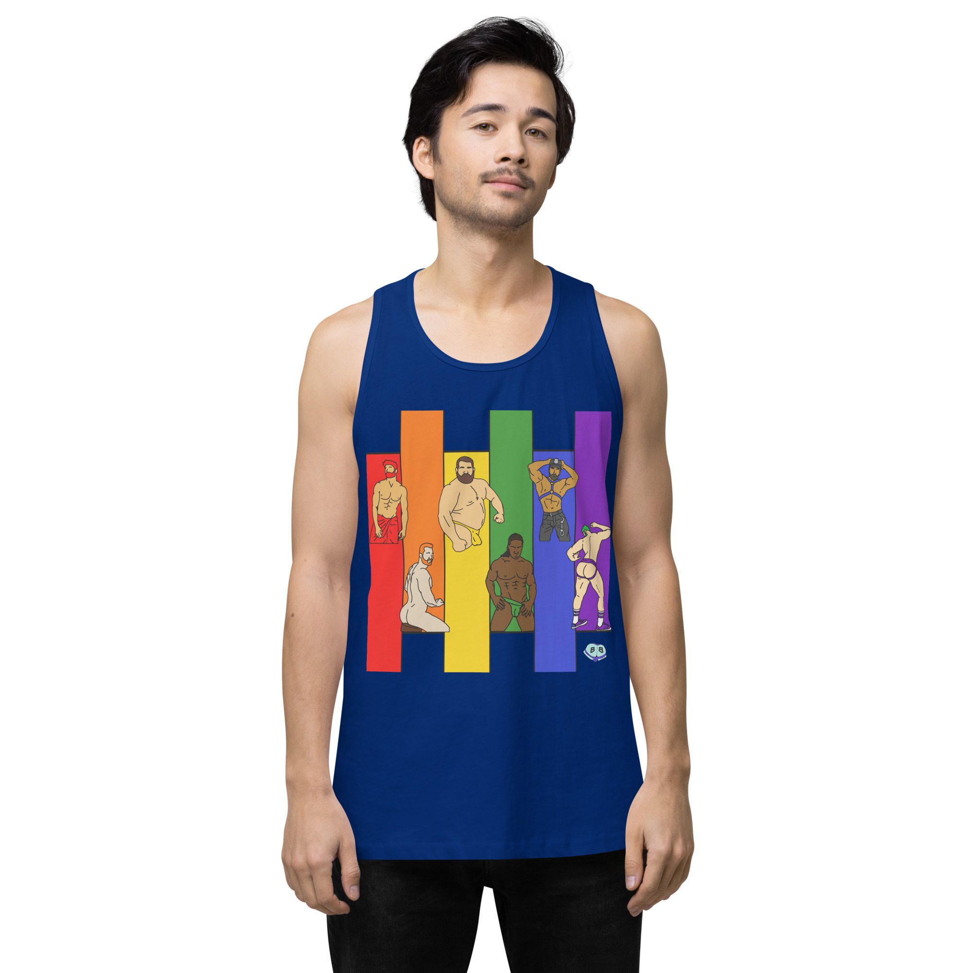 Men’s premium tank top - Pride Columns - Image 4