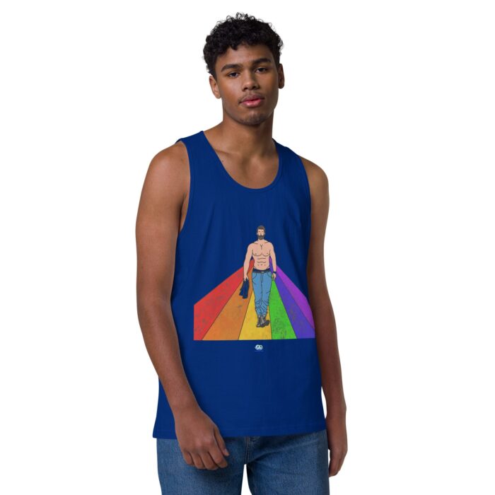 Men’s premium tank top - Rainbow Road - Image 6