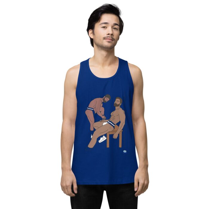 Men’s premium tank top - Steam Room Couple - Image 7