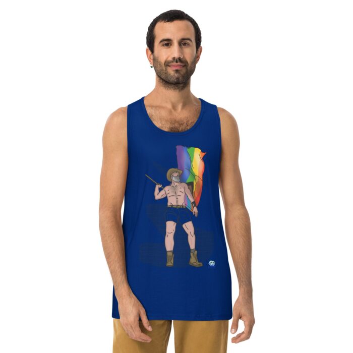 Men’s premium tank top - Wave it Proudly - Image 4