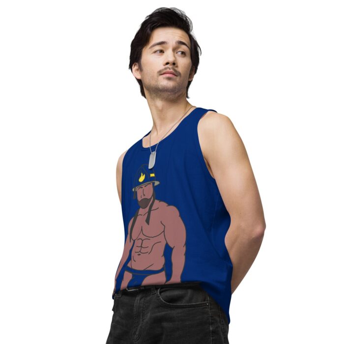 Men’s premium tank top - Fireman - Image 10