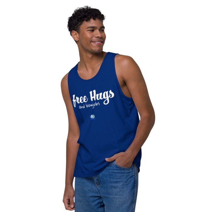 Men’s premium tank top - Free Hugs and Blowjobs - Image 8